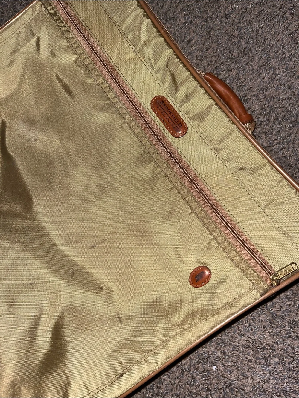 Vintage Hartmann Rolling Suitcase & Messenger Bag Set – Olive & Tan Leather